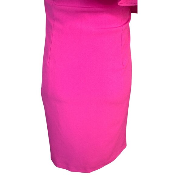 2/$30 Dear Moon Hot Pink One-Shoulder Ruffle Mini Dress - Picture 10 of 15